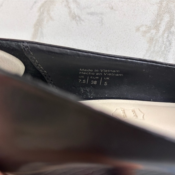 ALDO Black Women's Leather Wedge Heels - Picture 4 of 9